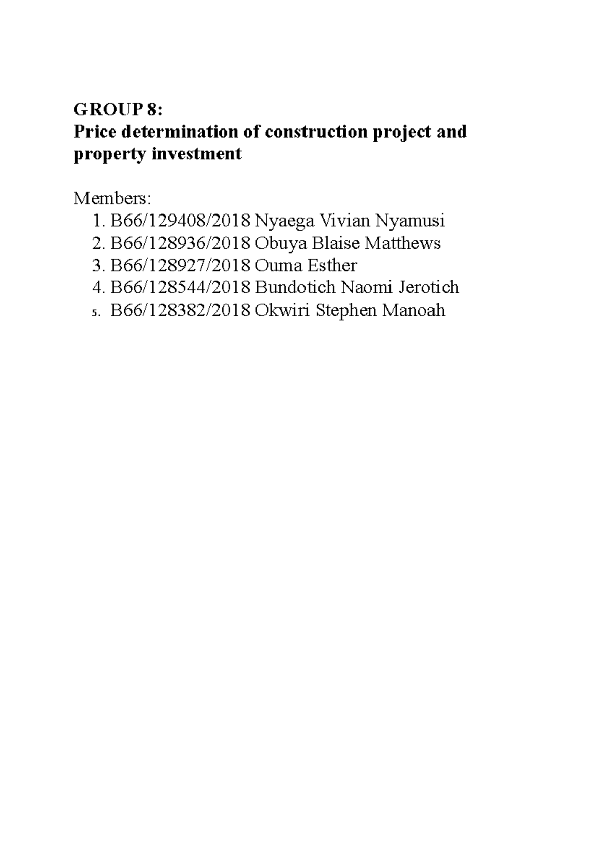 dissertation topics in construction quantity surveying