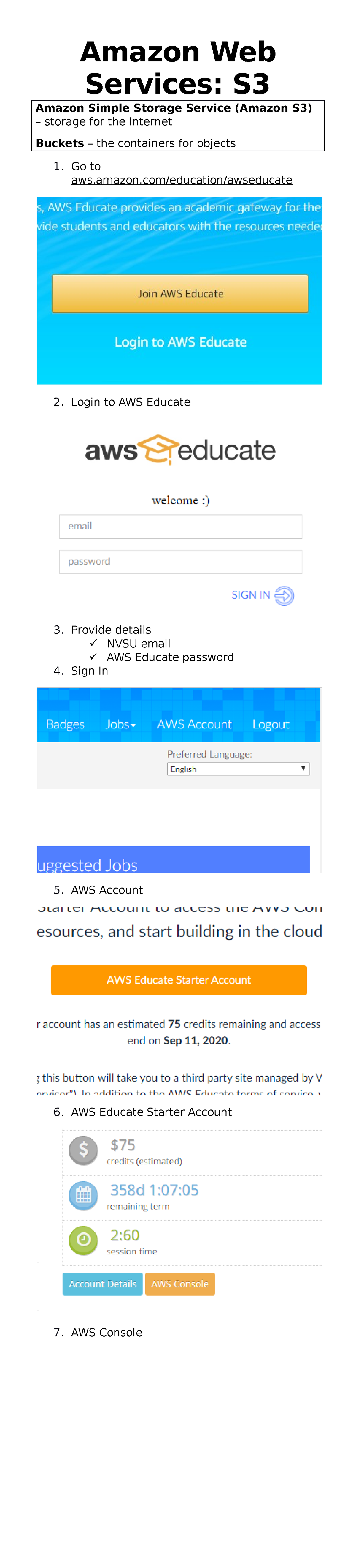 AWS - S3 - First Chapter - Amazon Web Services: S Amazon Simple Storage ...