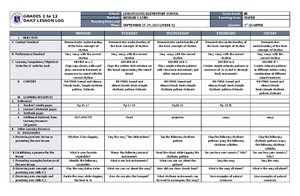 DLL ALL Subjects 2 Q4 W6 D4 - GRADES 1 to 12 DAILY LESSON LOG School ...
