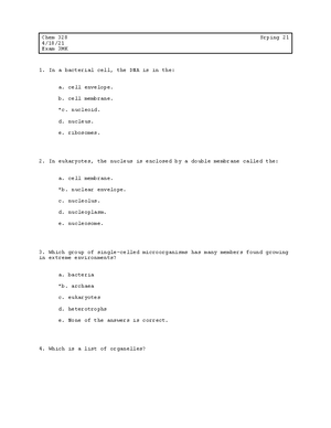 Chapter 12 Practie Questions - CHEM 464 CHAPTER 12 PRACTICE QUESTIONS ...