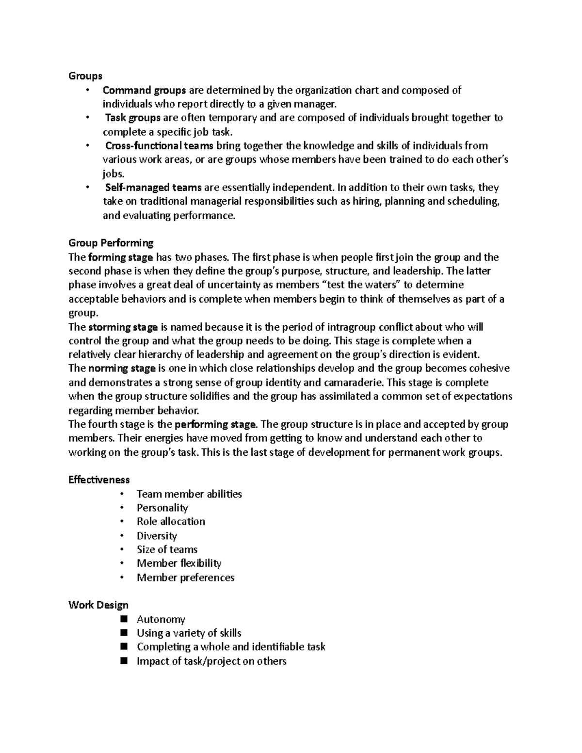 Chapter 10 - Lecture notes 10 - Groups - Command groups are determined ...