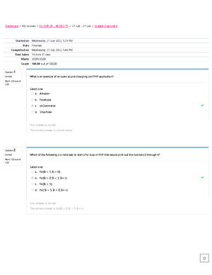 Graded Quiz Unit 3: Attempt Review - Question 1 Correct Mark 1 Out Of 1 ...