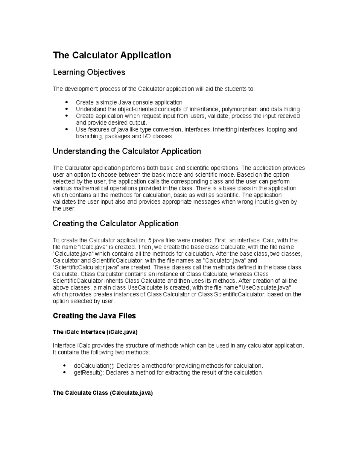 Java Mini project Calculator - The Calculator Application Learning ...