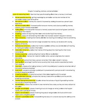 Chapter 5 short - Chapter 5 short-term working memory Central executive ...