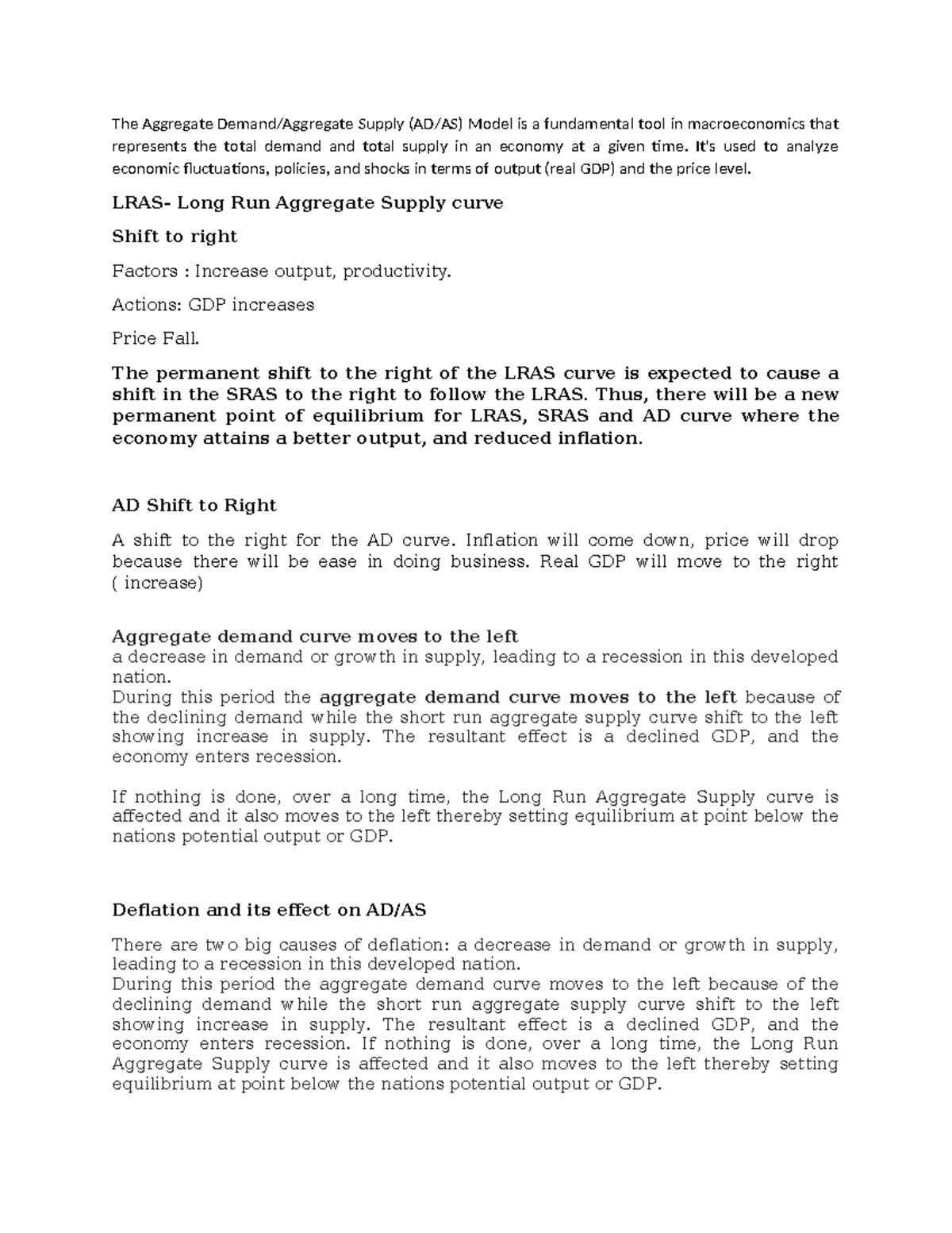 AD AS TTJ - Okay - The Aggregate Demand/Aggregate Supply (AD/AS) Model ...