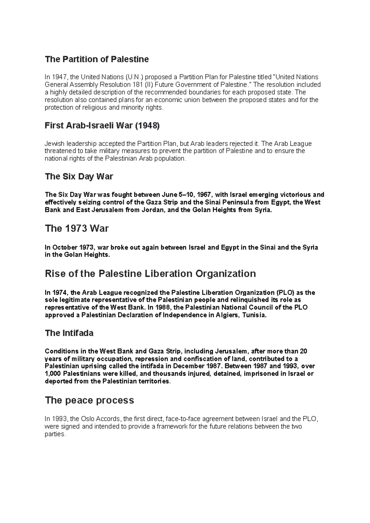 2 - Hjj - The Partition of Palestine In 1947, the United Nations (U ...