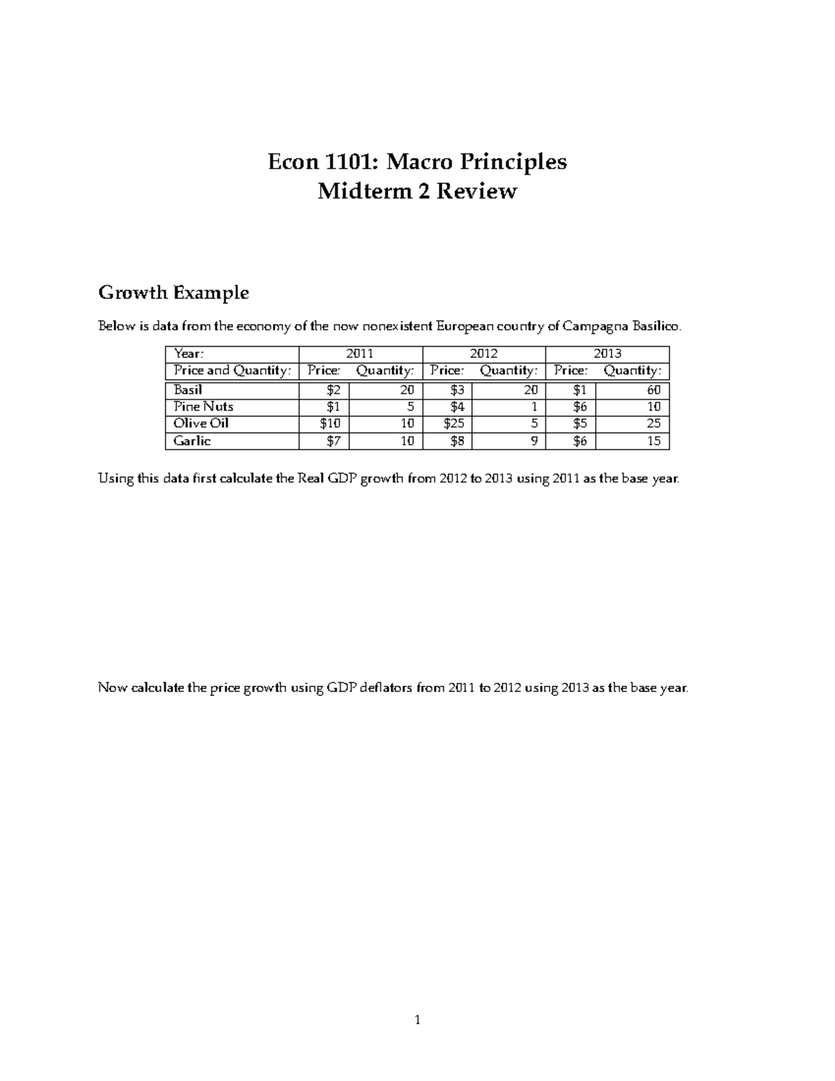 Macro Principles Midterm 2 Review - Econ 1101: Macro Principles Midterm ...