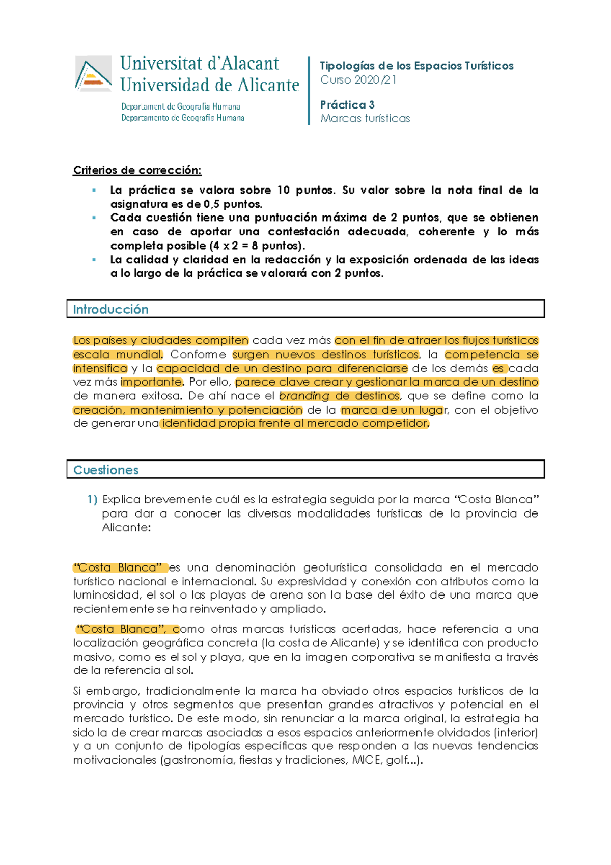 TET21 Practica 03 Resuelta - Tipologías De Los Espacios Turísticos ...