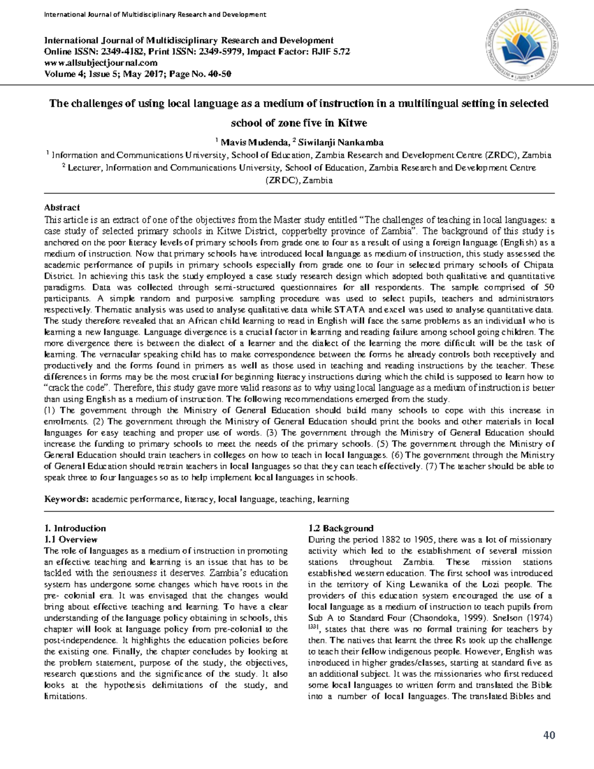 Best on language from zambia Unit 1 Paper 1 Section 2 Essay beauty of ...