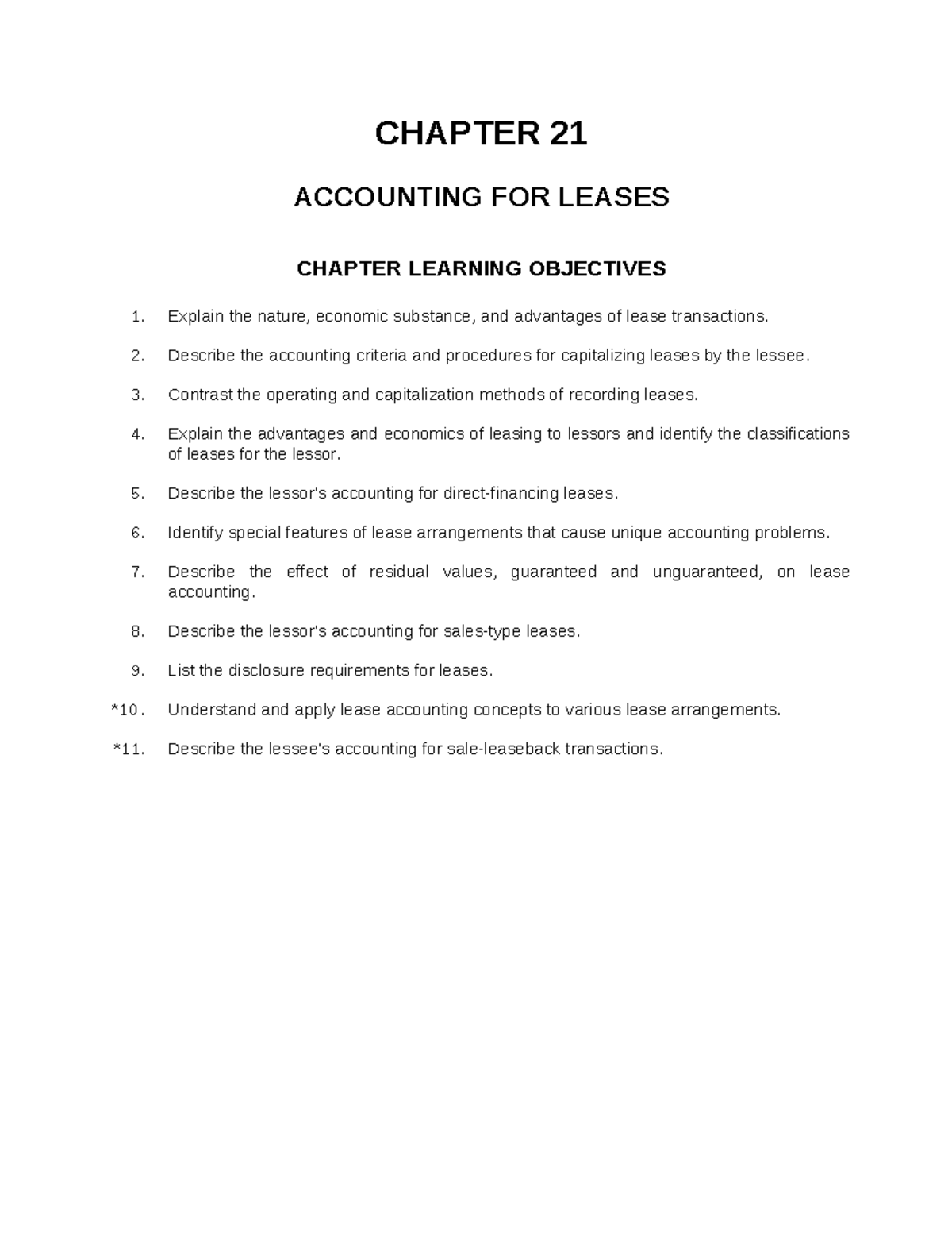 Ch21 Accounting For Leases - CHAPTER 21 ACCOUNTING FOR LEASES CHAPTER ...