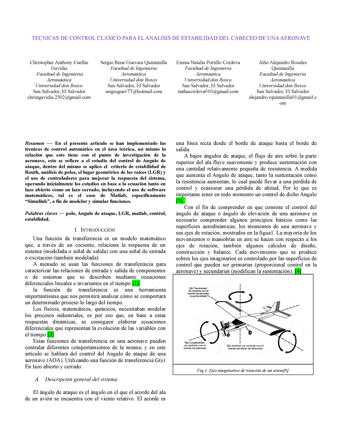 Articulo SCA Entrega Final Aeronave 1 TECNICAS DE CONTROL