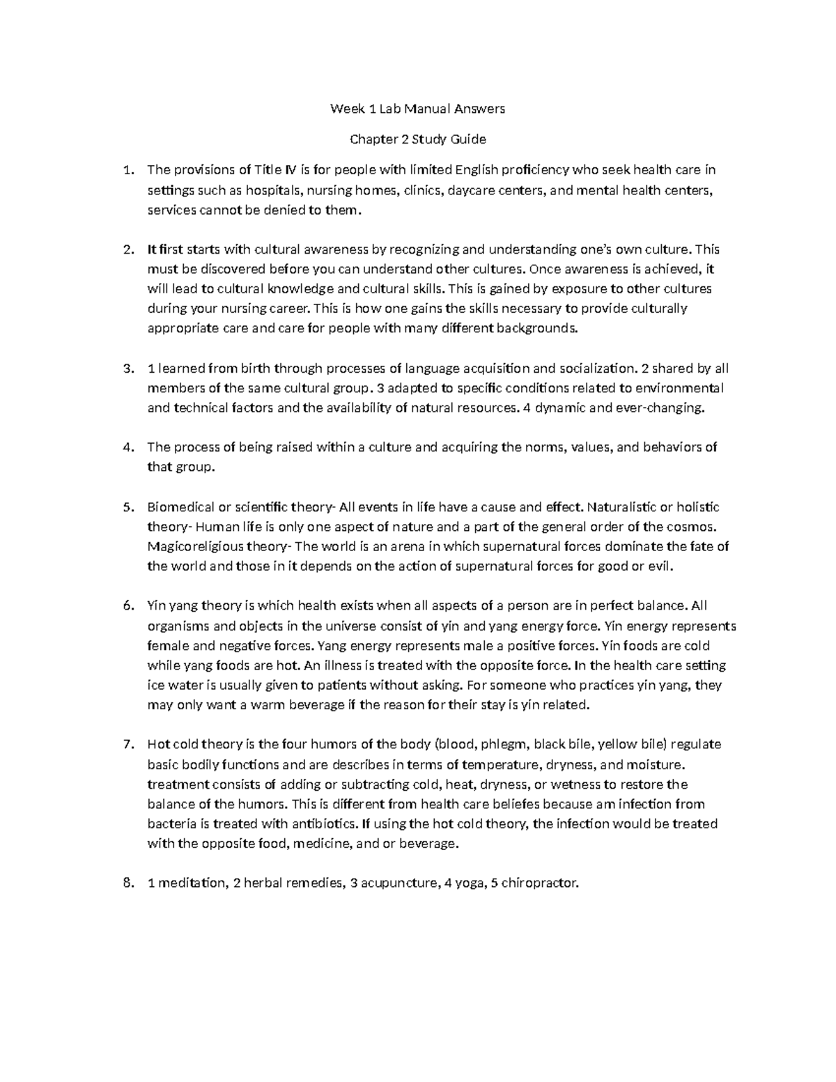 Lab Manual Answers week 1 Week 1 Lab Manual Answers Chapter 2 Study