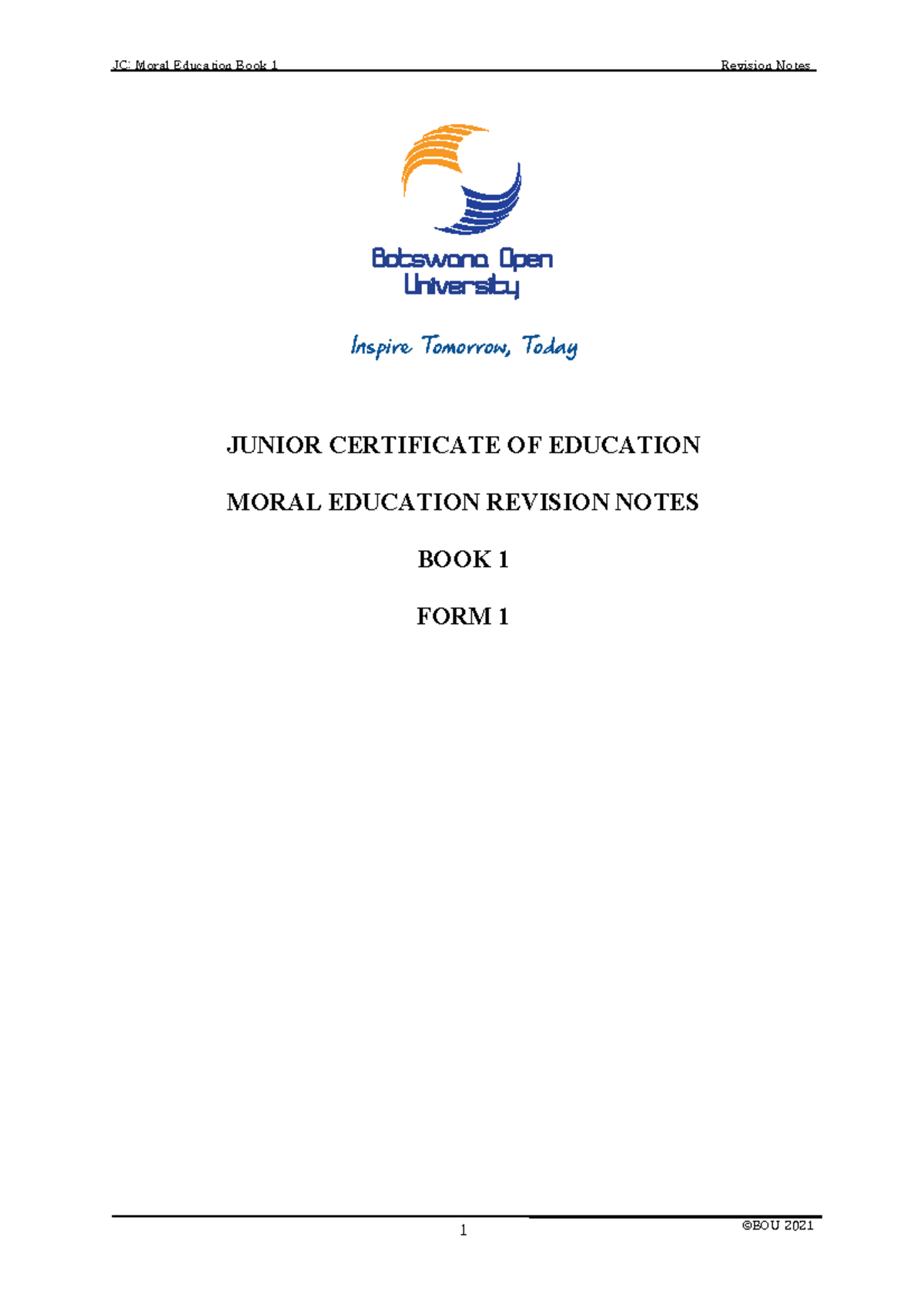 ME Revision Booklet 1 March 21 - Inspire Tomorrow, Today JUNIOR ...