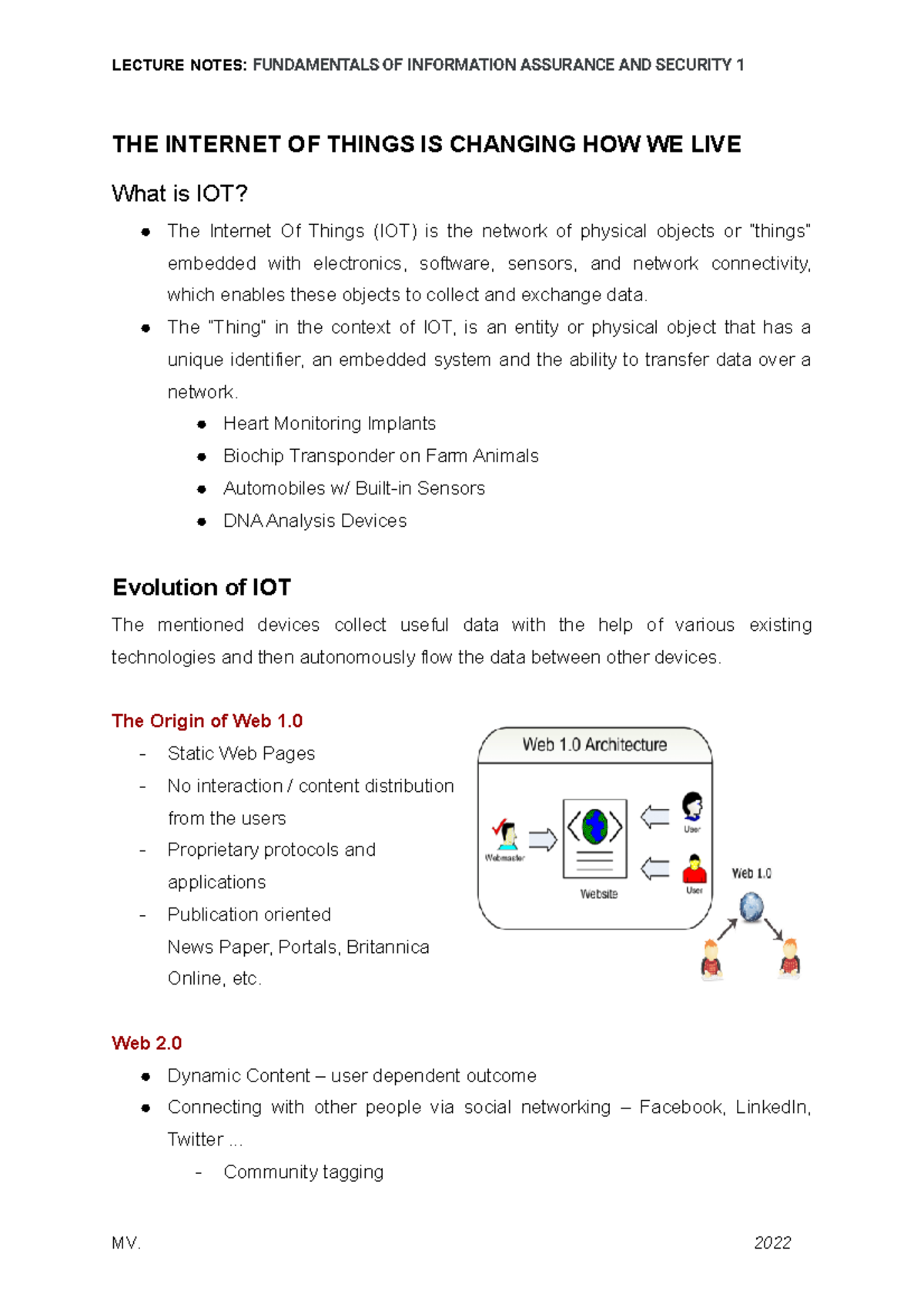 IAS101-Week4-Lecture Notes - THE INTERNET OF THINGS IS CHANGING HOW WE ...