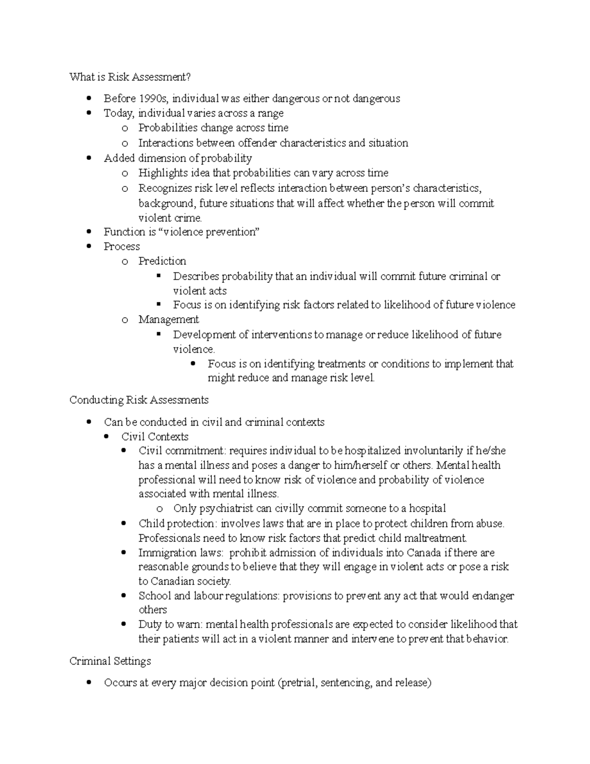 Risk Assessment - Lecture notes 4 - What is Risk Assessment? Before ...