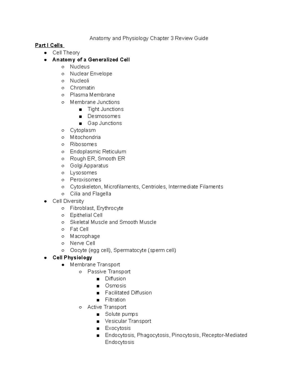 Anatomy And Physiology Chapter 3 Review Guide - Studocu