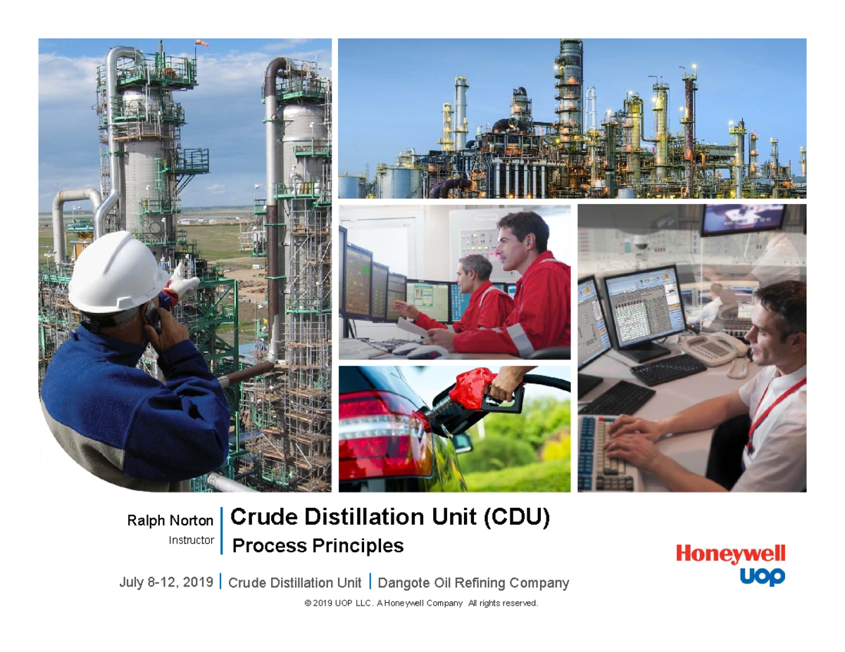 02. CU Process Principles - Ralph Norton Crude Distillation Unit (CDU ...