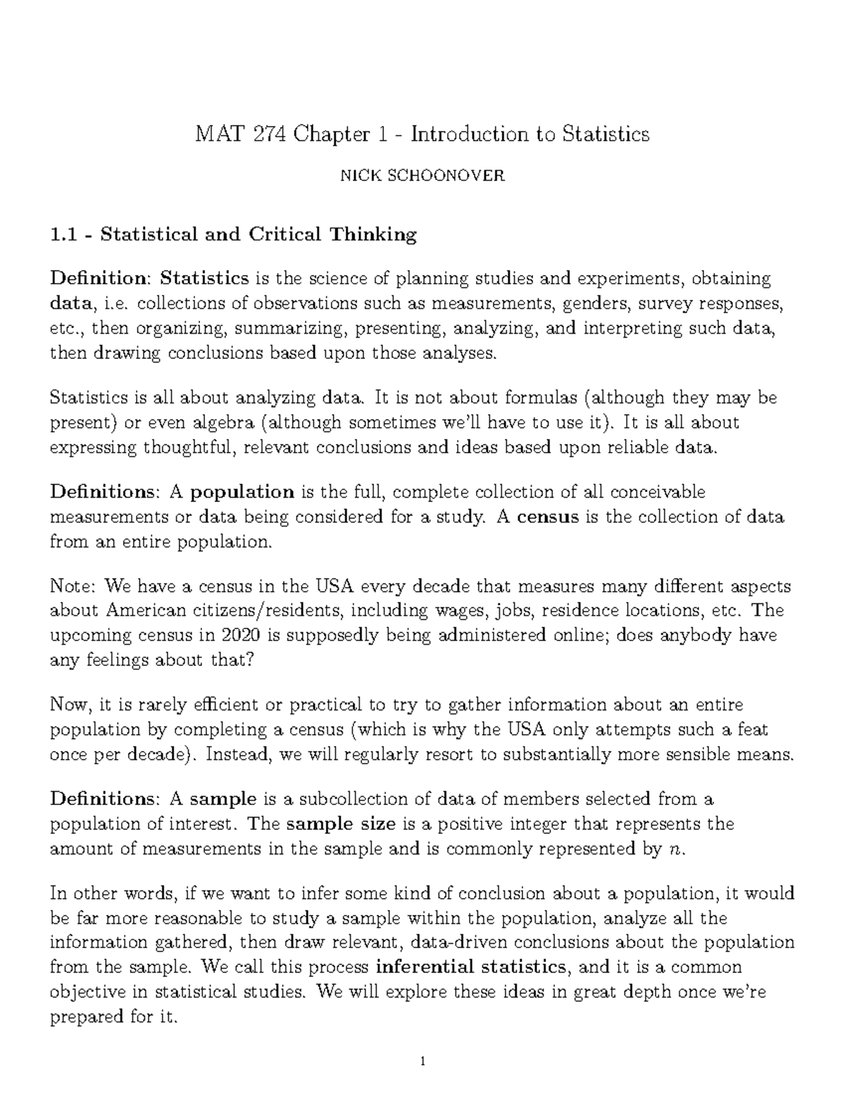 MAT 274 Chapter 1 - this - MAT 274 Chapter 1 - Introduction to ...
