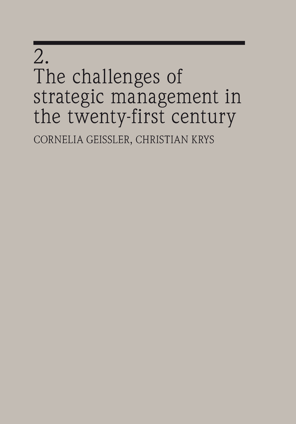 2 The Challenges Of Strategic Management - 2. The Challenges Of ...