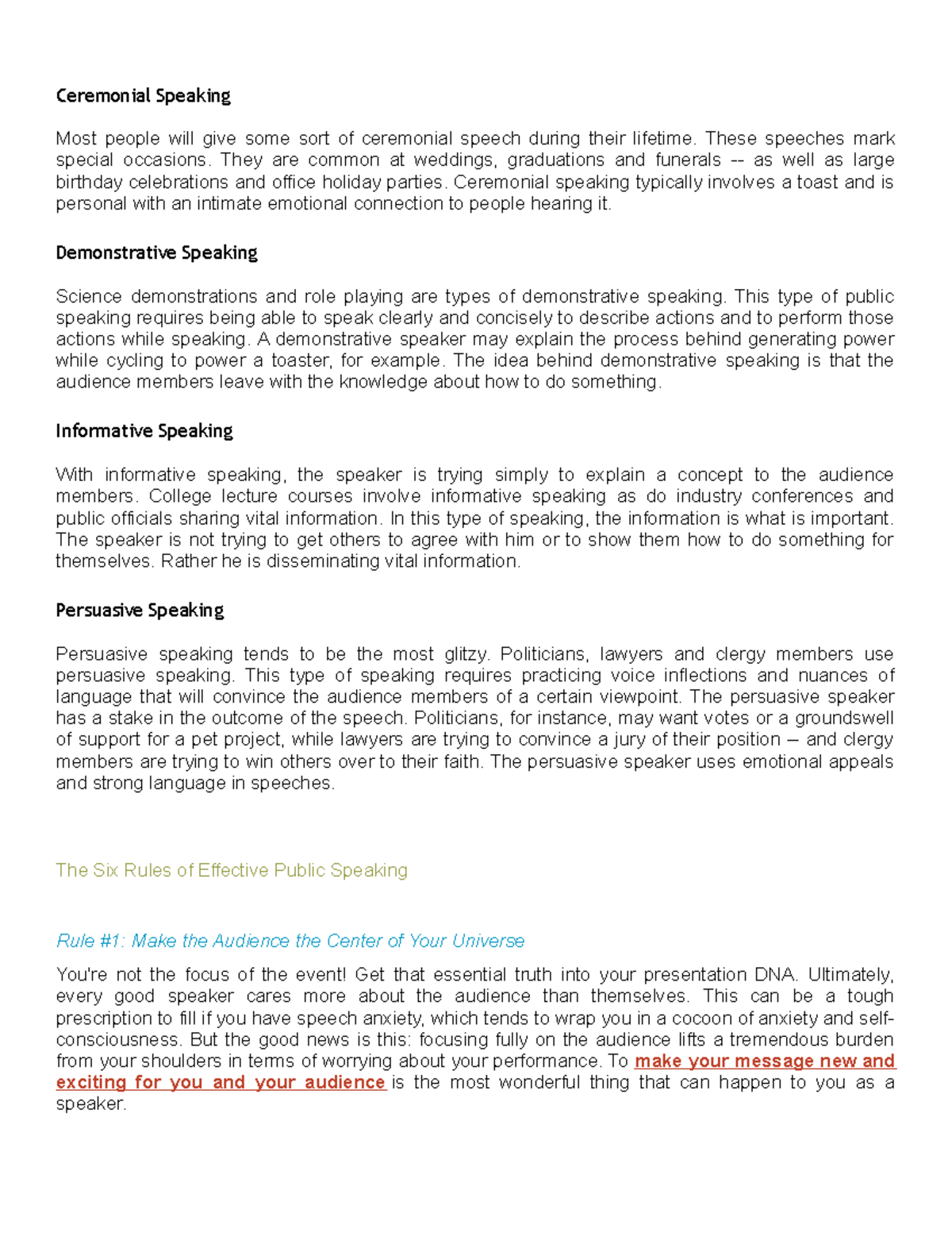Ceremonial-Speaking - Ringkasan - Ceremonial Speaking Most people will ...
