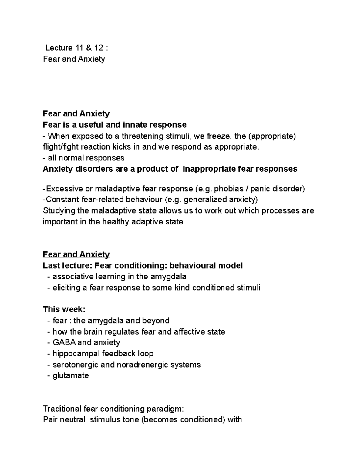 lecture-11-12-fear-and-anxiety-lecture-11-12-fear-and-anxiety