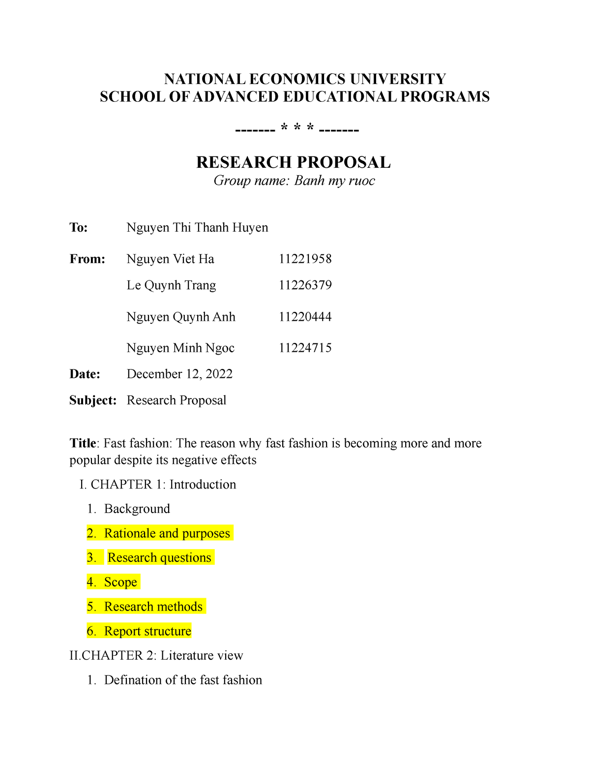 title of research proposal in economics