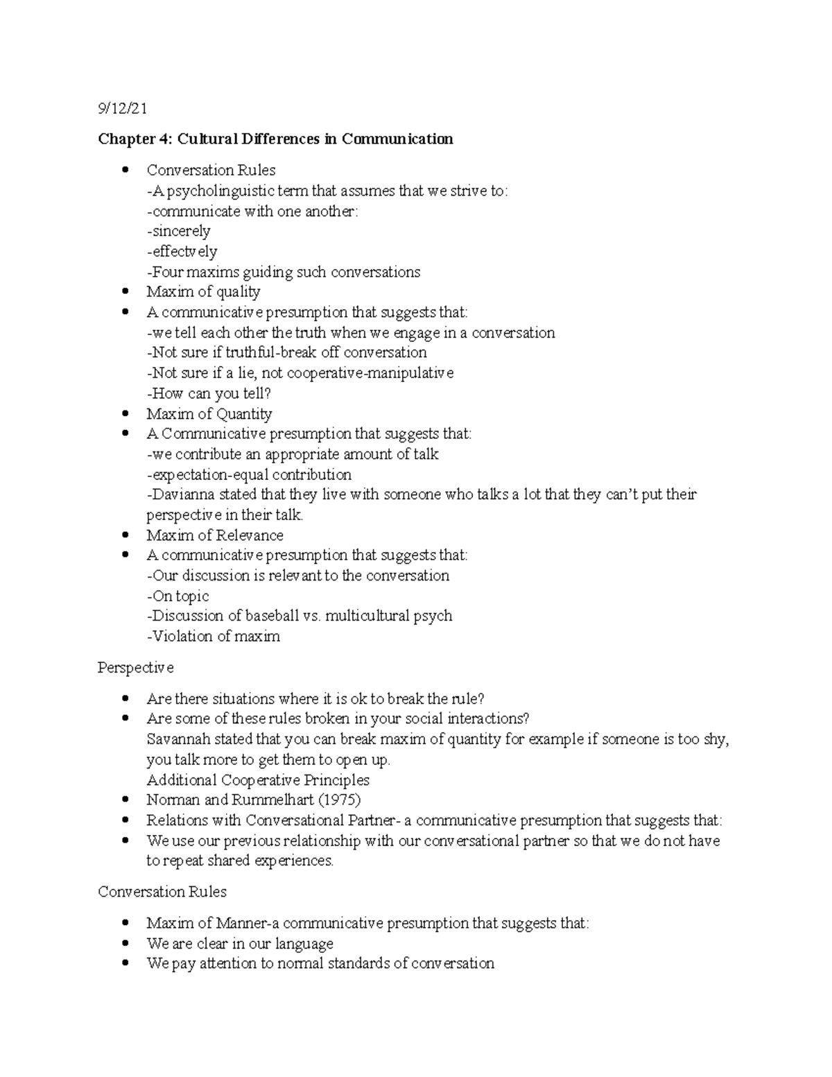 Chp 4 cultural differences - 9/12/ Chapter 4: Cultural Differences in ...