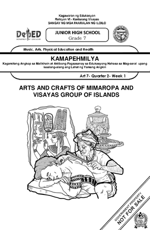 Grade 7 Q2 ARTS LAS - LAS - i 7 ARTS Second Quarter LEARNING ACTIVITY ...