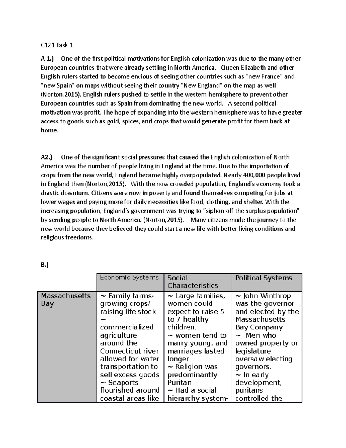 C121 Task 1 - C121 Task 1 - pass - C121 Task 1 A 1.) One of the first ...