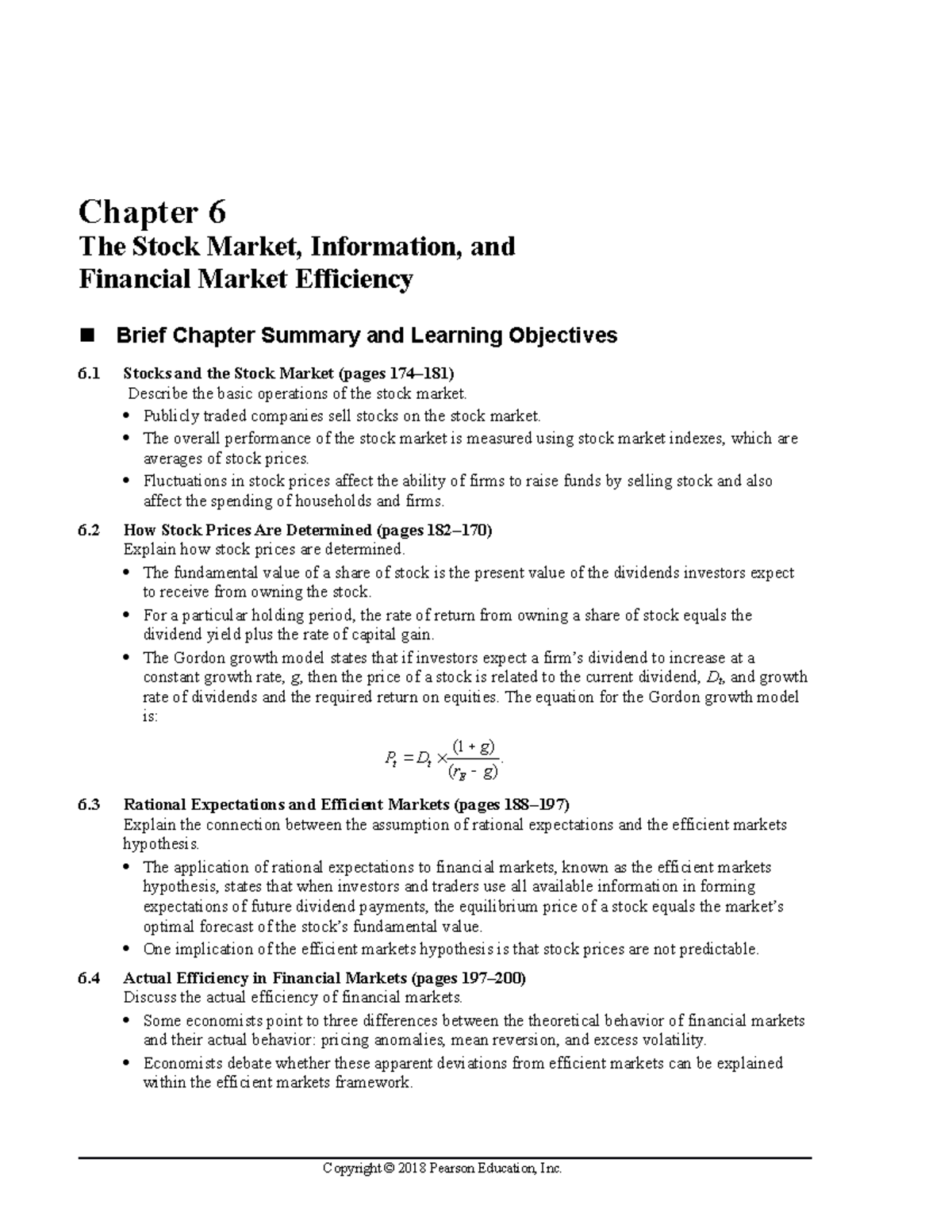 HO MB3e IM Ch6 - Monetary Economics Chap 6 note - Chapter 6 The Stock ...