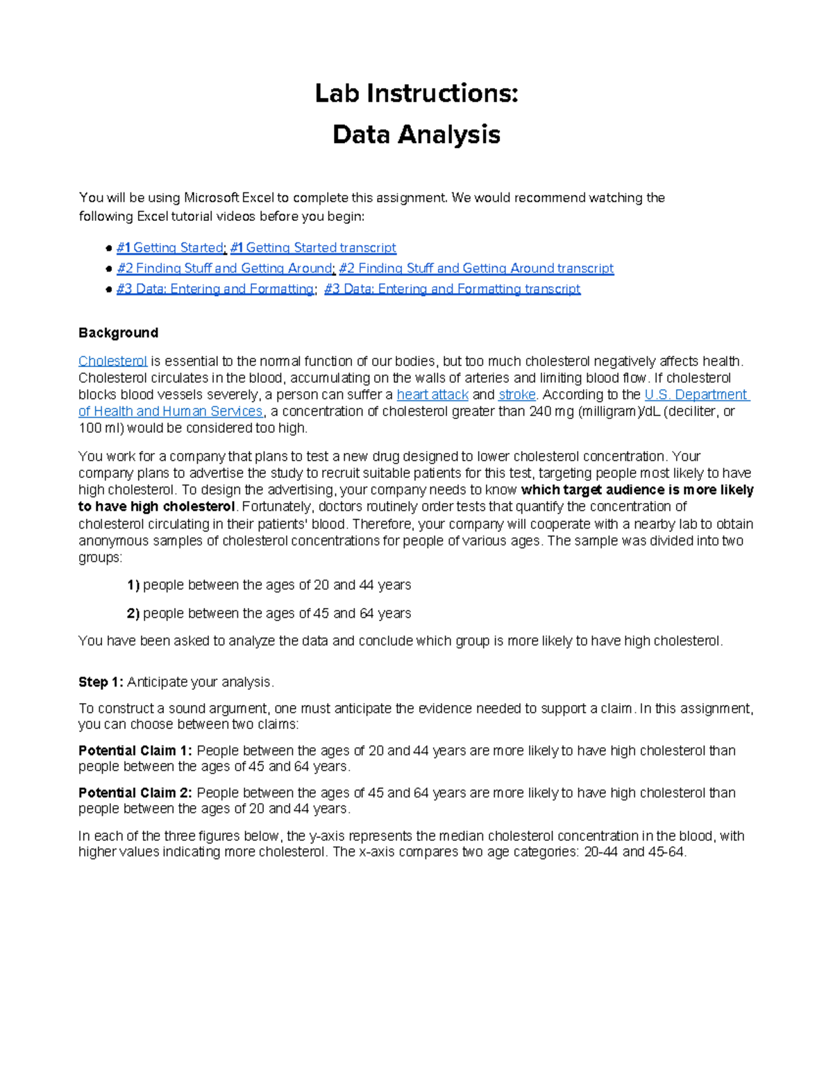 Lab Instructions Data Analysis Mission Memo (Updated Summer A 2024 ...