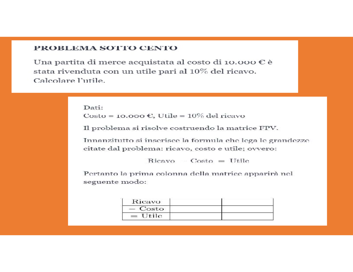 Sopra cento sotto cento - Economia Aziendale (Economico