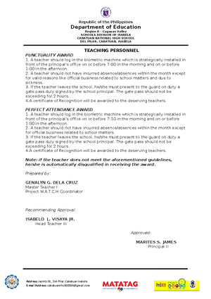 Modified Guidelines Project Watch - Department of Education Region II ...