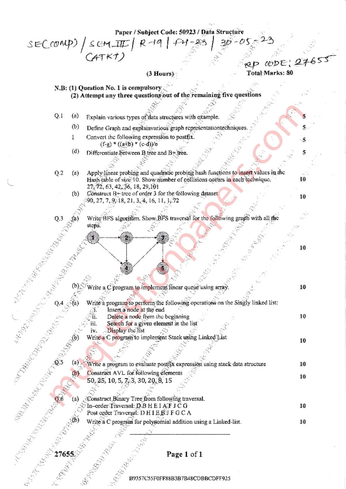 Ds May 23 Computer Engineering 3rd Semester Paper I S Leunt Lffit