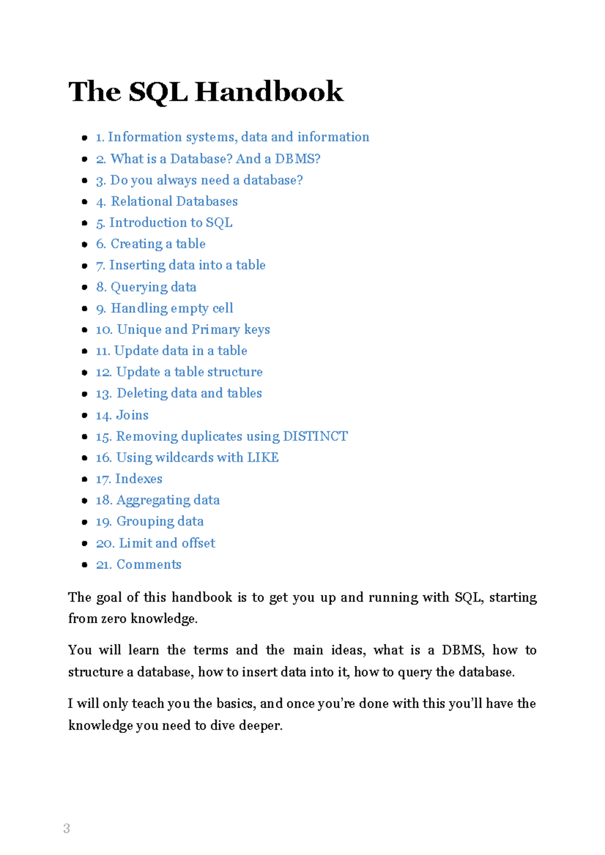 Sql-handbook - notes - The SQL Handbook 1. Information systems, data ...