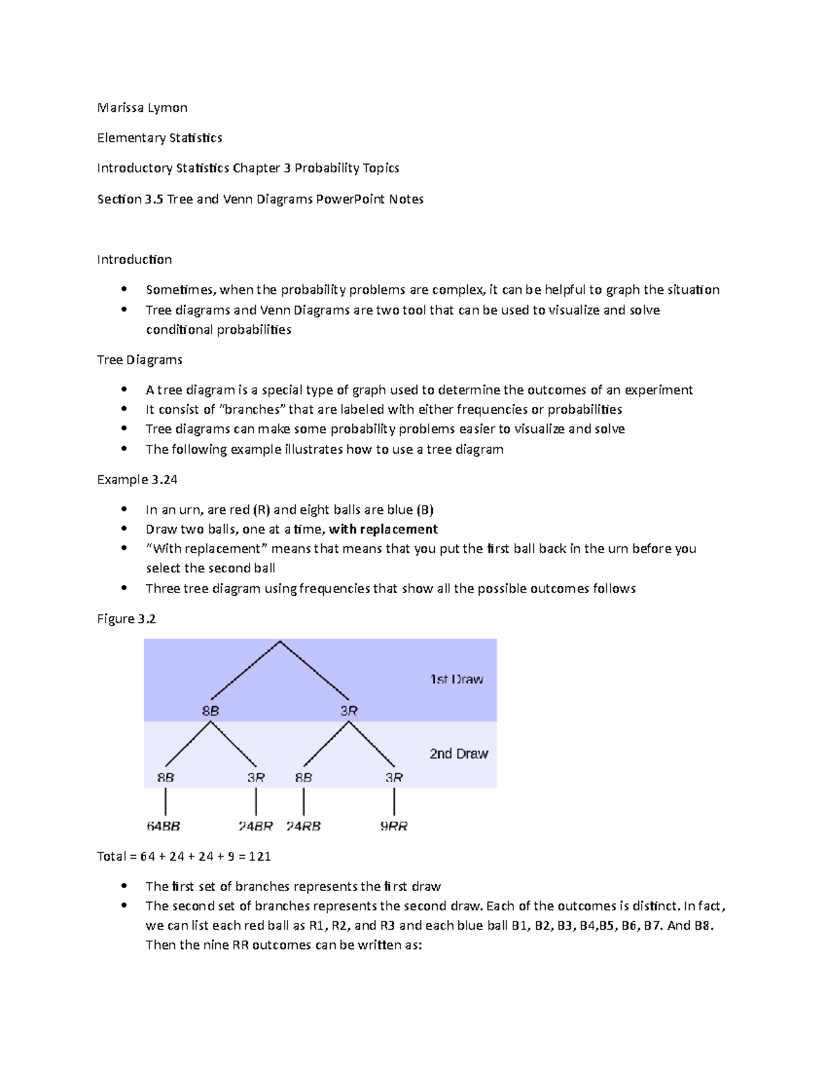 Section 3.5 Tree And Venn Diagrams Power Point Notes - Marissa Lymon ...