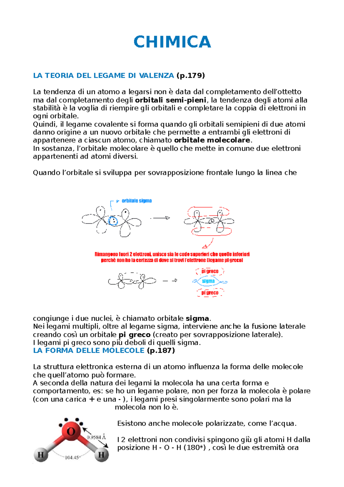 Chimica CHIMICA LA TEORIA DEL LEGAME DI VALENZA (p) La tendenza di un atomo a legarsi non è