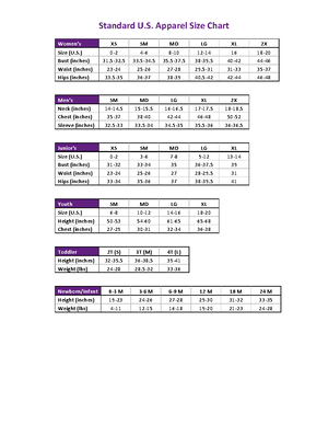 Size-chart-measuring - CHILD SIZE CHART Our Size (Retail Size) Toddler ...