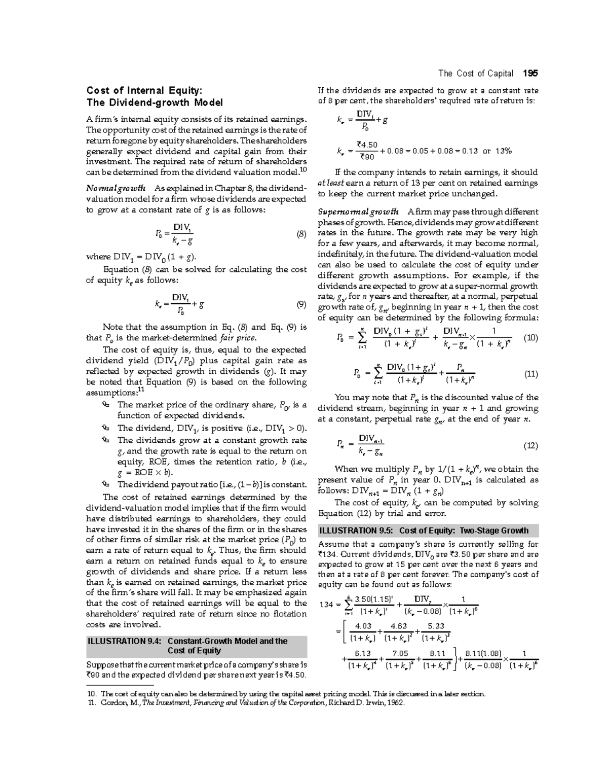 Financial-management-74 - The Cost of Capital 195 Cost of Internal ...