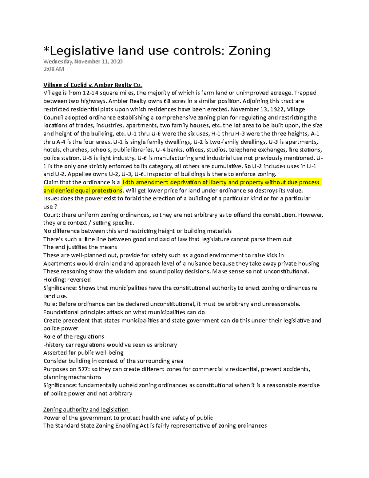 Legislative land use controls zoning *Legislative land use controls