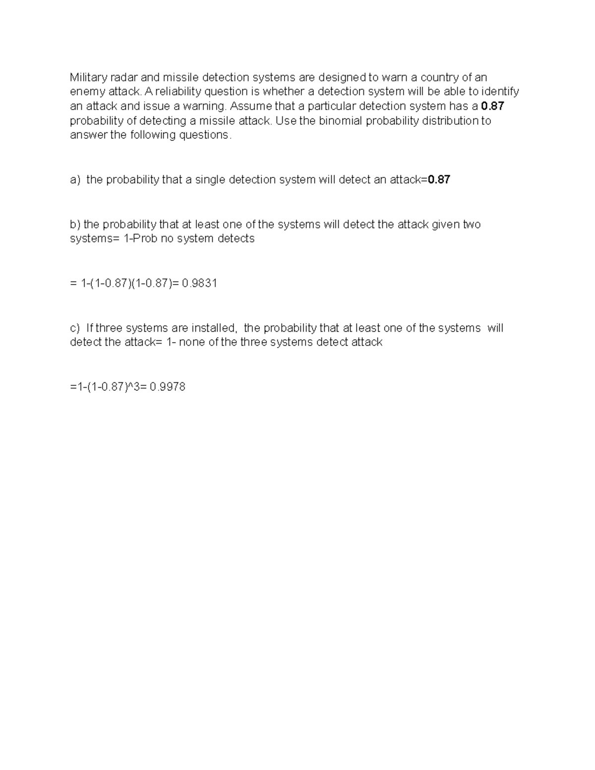 Chapter 5 HW Problem example GCU for acc Military radar and missile