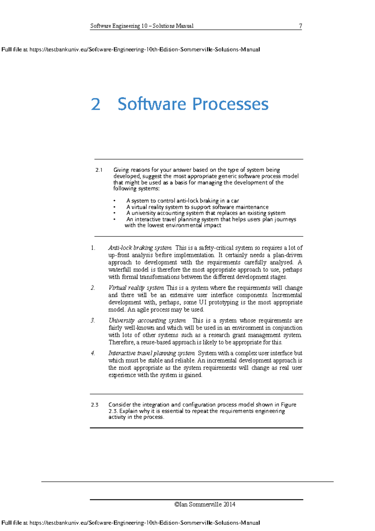 Software Engineering 10 Solutions Manual - Software Engineering 10 ...