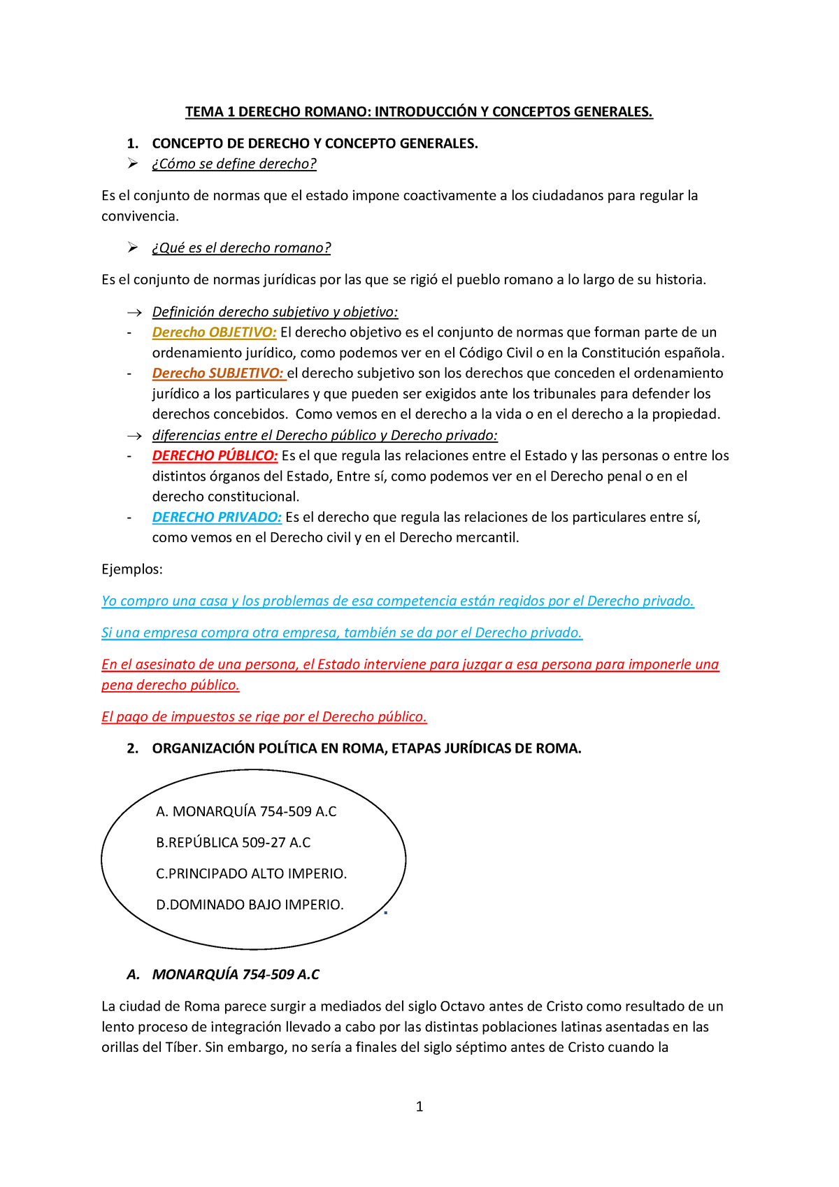 Tema 1 Derecho Romano - Tema 1 - TEMA 1 DERECHO ROMANO: INTRODUCCIÓN Y ...