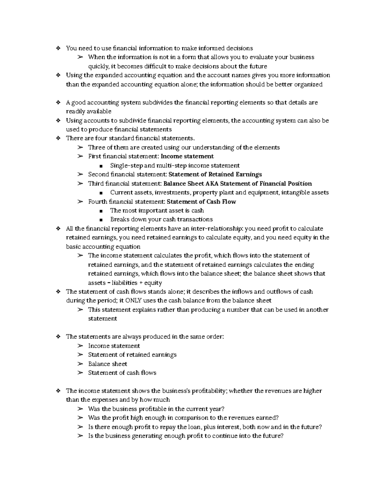 Chapter 4 - You need to use financial information to make informed ...