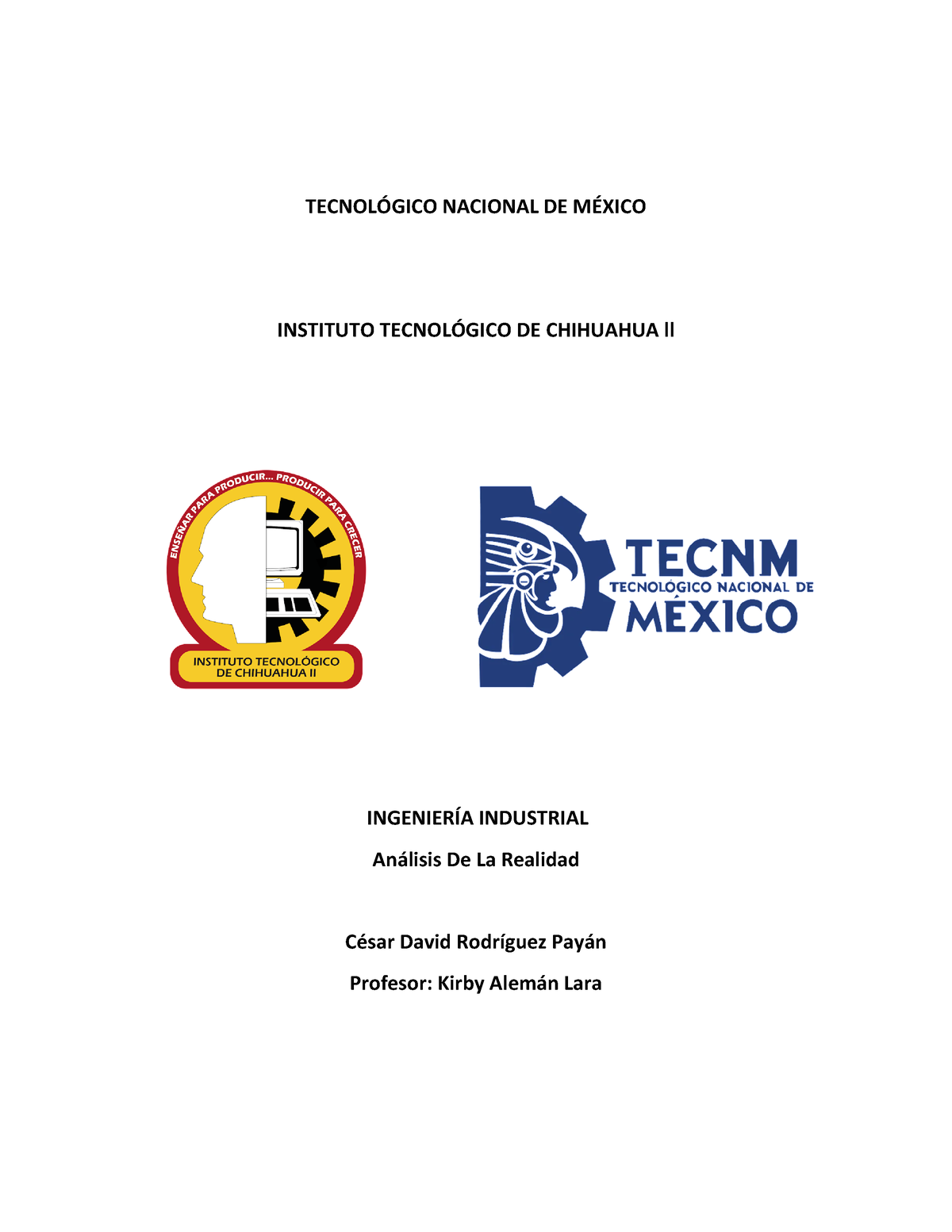 Analisis Guarijios TECNOLÓGICO NACIONAL DE MÉXICO INSTITUTO TECNOLÓGICO DE CHIHUAHUA ll