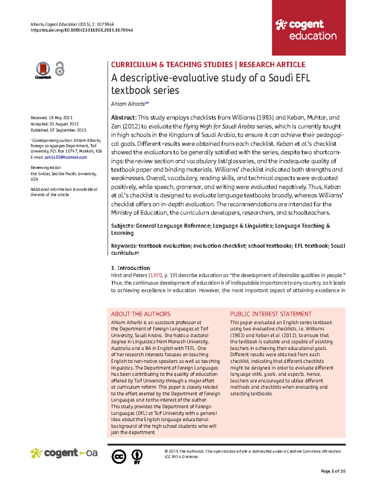 A descriptive-evaluative study of a Saudi EFL text - dx.doi/10.1080 ...