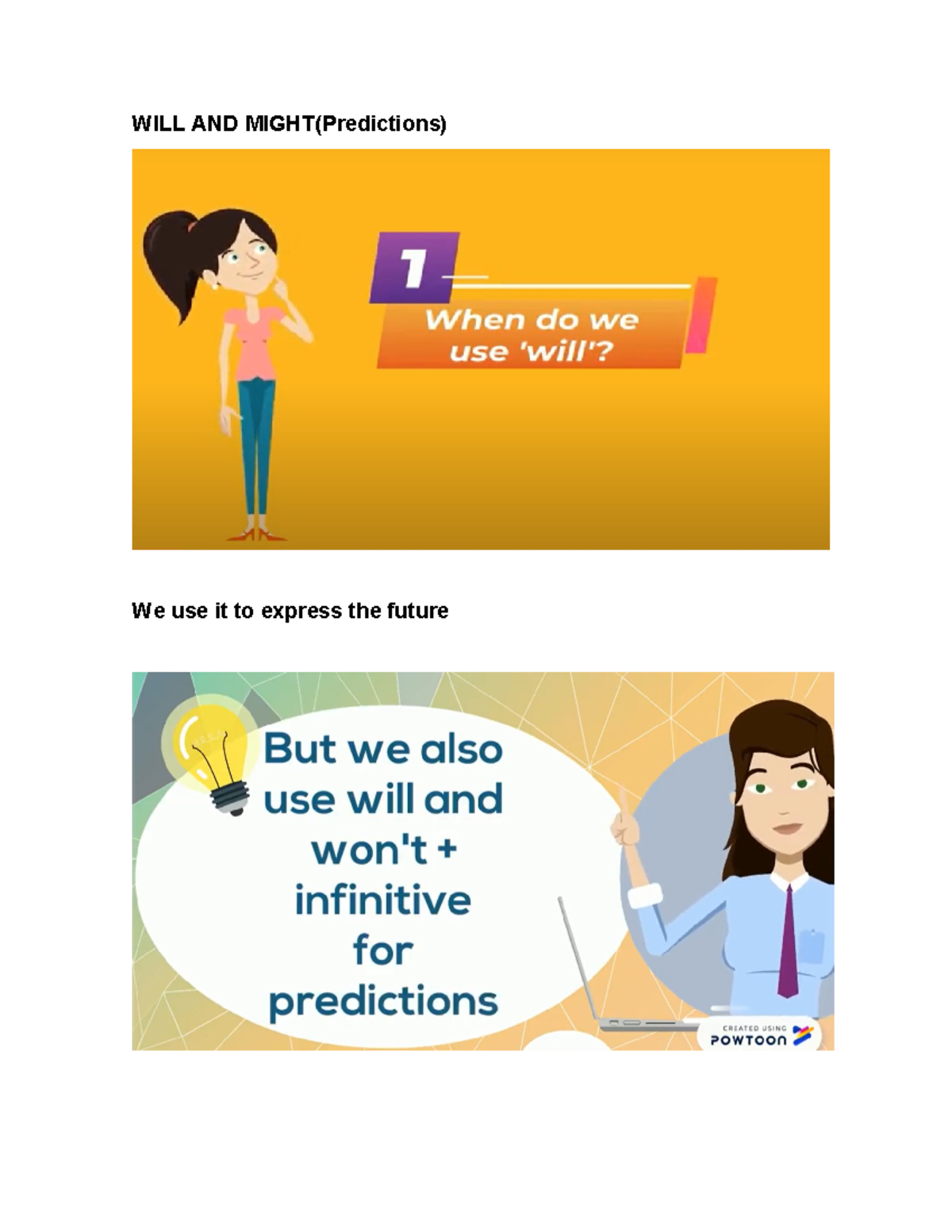 WILL AND Might-Explanation-Questionnaire - WILL AND MIGHT(Predictions ...