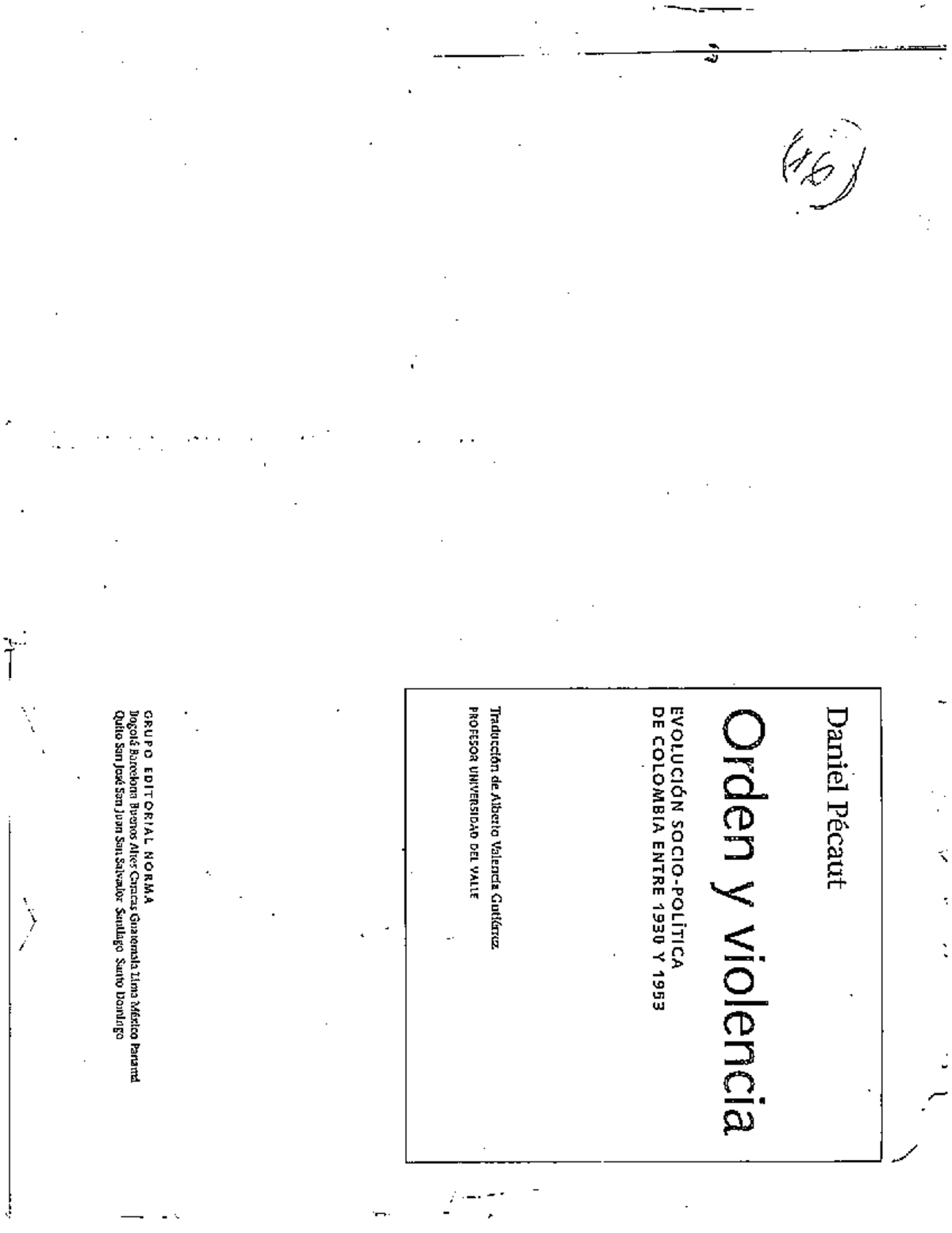 Daniel Pécaut Orden y violencia Derecho Penal General Studocu