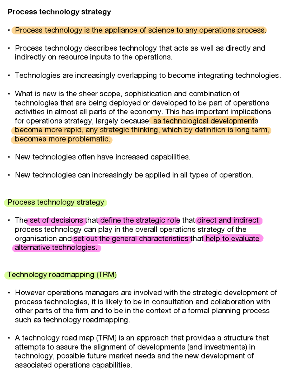 Chapter 6 Notes Saasdaa Process Technology Strategy Process chapter-6-notes-saasdaa-process-technology-strategy-process