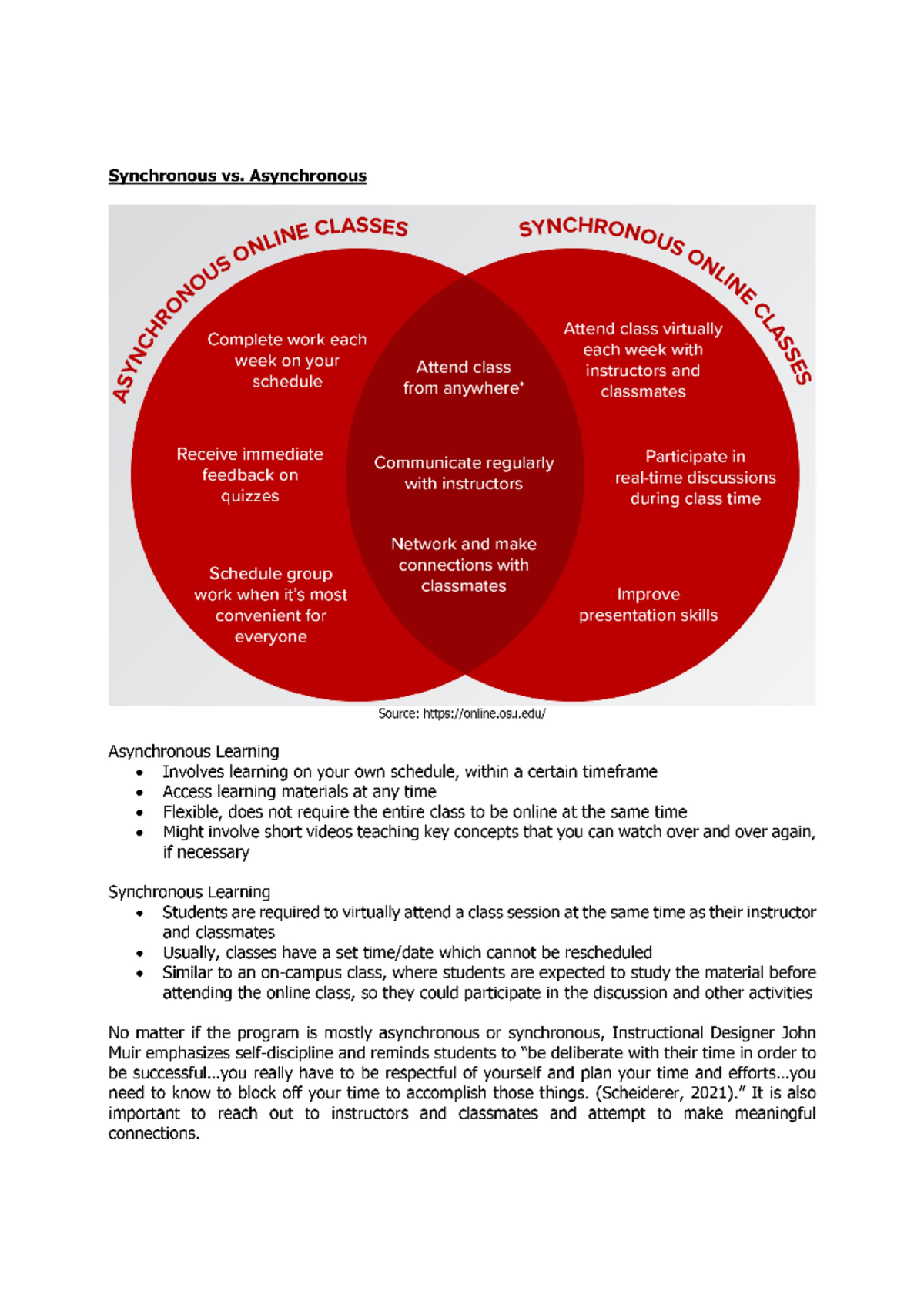 Synchronous vs Asynchronous differences types of learning and teaching ...
